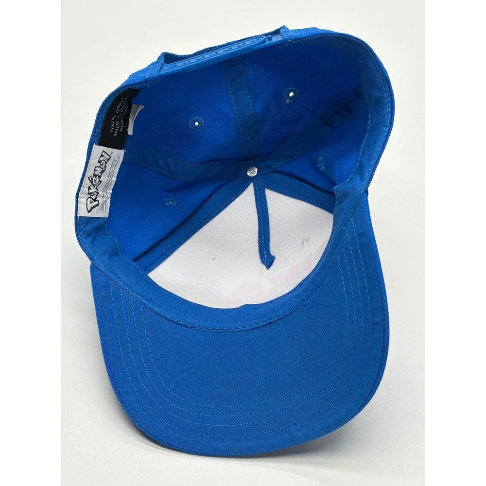 Pokemon Pikachu Blue White Youth Snapback Hat‎ #025 Graphic Baseball Cap OSFM